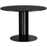 Scala Dining Table Ø110 cm, Black Marble