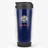 Car Travel Mug,for Alfa Romeo Giulietta Tonale Spider GT Easy-Clean Leakproof On-The-Go Trave Cups Thermal Mug car Customized Gifts Car Accessories,D