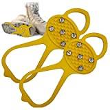 Fiakup Gripper Spikes | Boot Spikes for Snow and Ice with 5 Tooth,Hiking Boots and Snow Shoes Climbing Spikes Grippers for Men Women