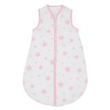 Pink Stars Organic Cotton Baby Sleep Bag - 2.5 Tog - 0 to 6 Months - Pink Stars