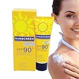 Waterproof Sunscreen - Facial Sunscreen SPF 90,Long-Lasting UV Protection Hydrating Formula Sun Screen for Sports and Outdoor Activities Ccache