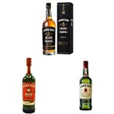Jameson Whiskey Bundle: Jameson Original Whiskey, 70cl, Jeamson Black Barrel Whiskey, 70cl, & Jameson Orange Flavoured Whiskey, 70cl