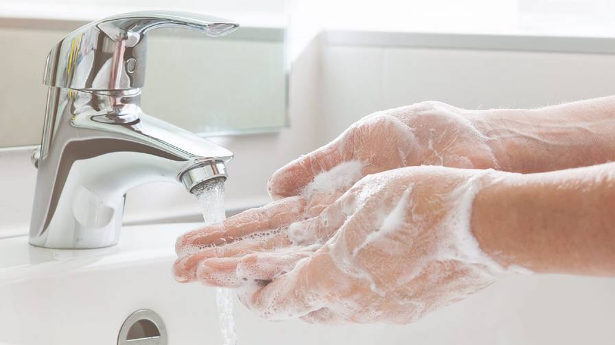 Hand-hygiene basics with soap and hand sanitiser