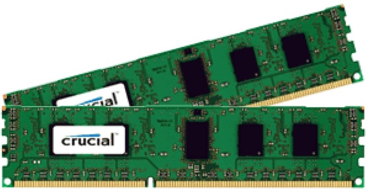 8 GB x 2, DDR3L, 1600 MT/s, PC3L-12800, DIMM, 240-Pin Kit de Memoria RAM de 16 GB Crucial CT2K102464BD160B 