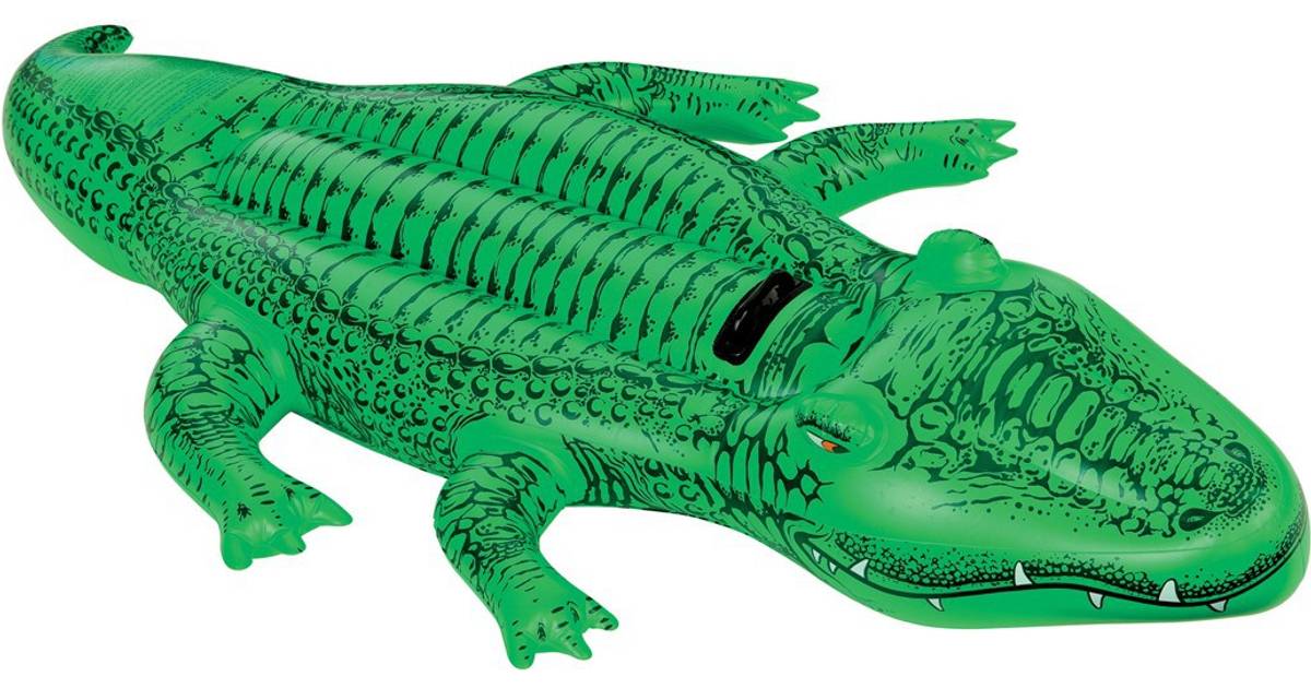 Inflatable Giant Gator Children Ride On Toy Floating Alligator Kids Pool Play 
