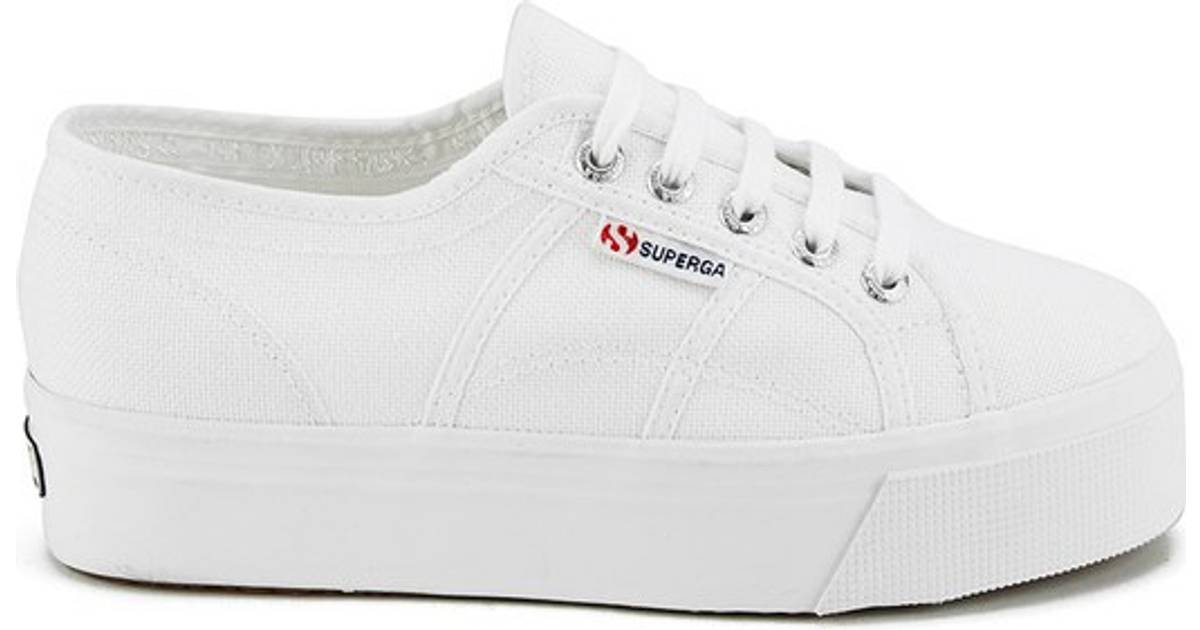 superga 2790 linea flatform chunky trainers in white