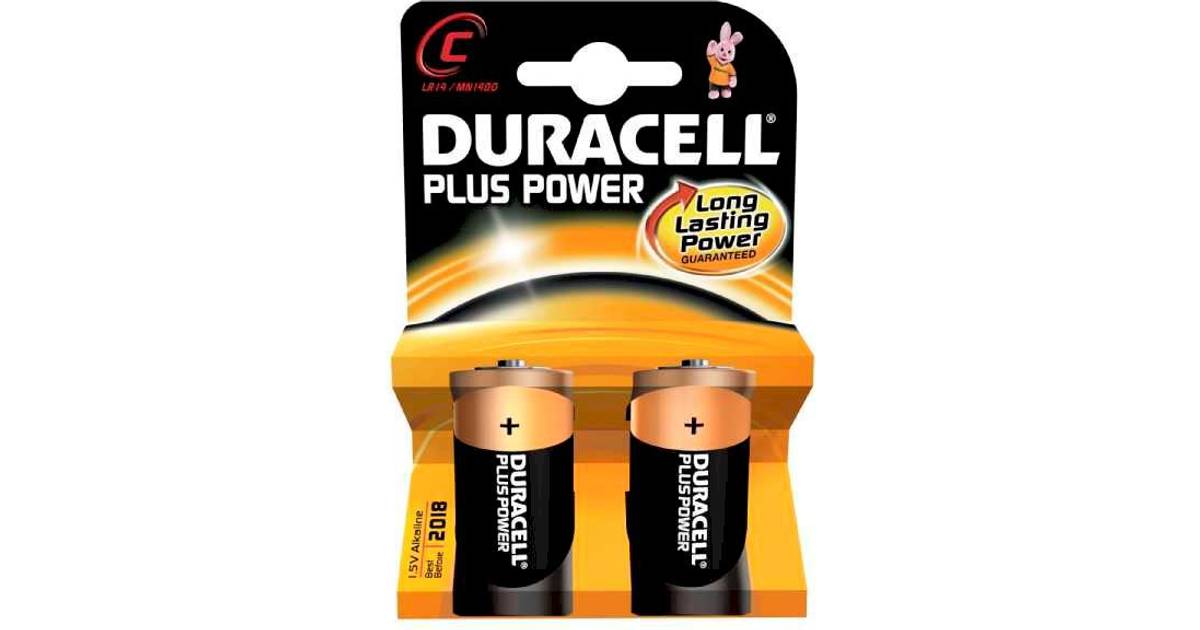 2 Pack 5000394019089 Duracell Duracell Plus Power C Size 