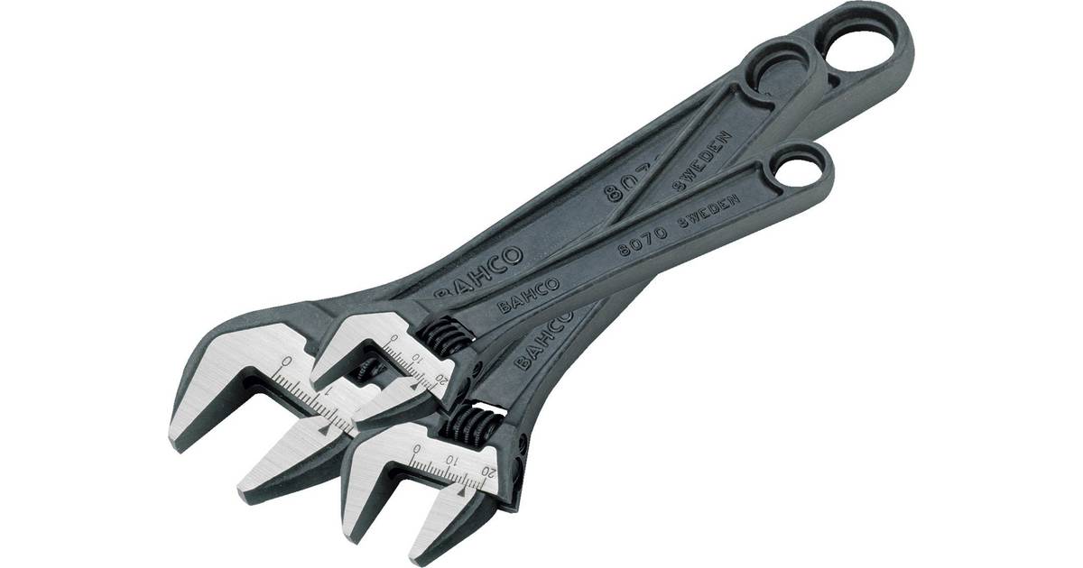 ADJUST3 BAHCO 3 Piece Set 6" 8070,8" 8071,10" 8072 Adjustable Wrench Spanners 