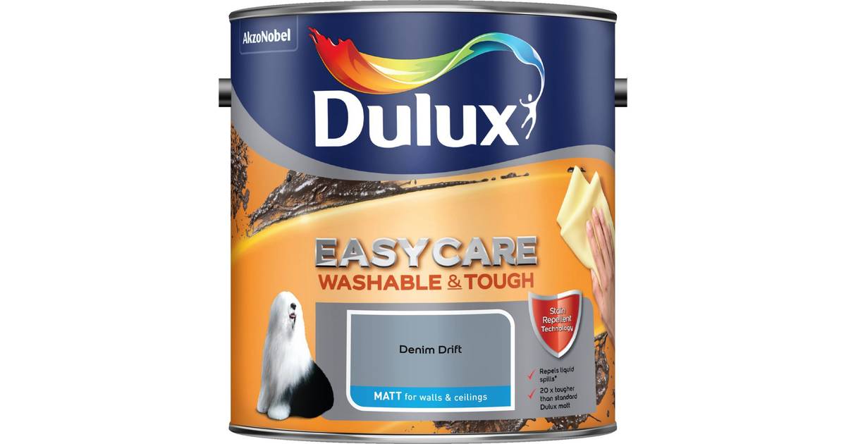Dulux Easycare Washable Tough Matt Wall Paint Ceiling Paint Grey 2 5l