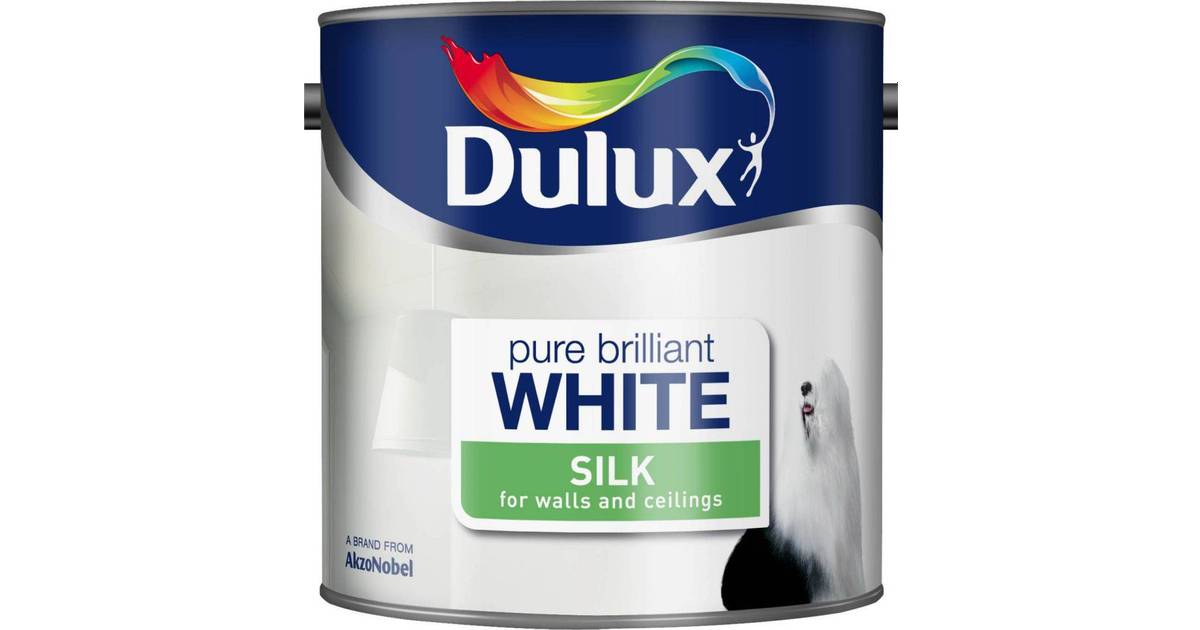 Dulux Silk Wall Paint Ceiling Paint White 2 5l Compare Prices
