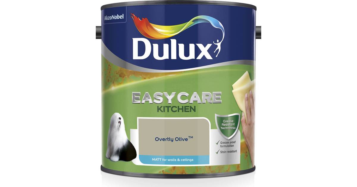 Dulux Easycare Kitchen Matt Wall Paint Ceiling Paint Green 2 5l