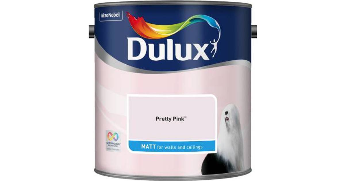 Dulux Matt Wall Paint Ceiling Paint Pink 2 5l Compare Prices