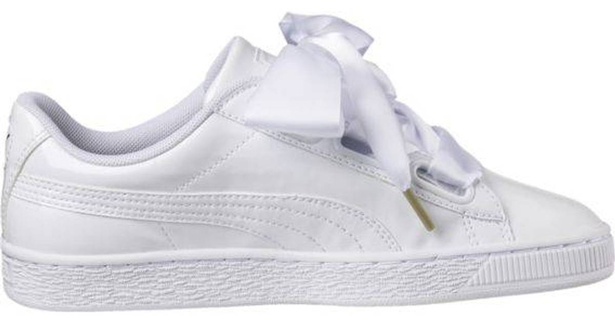 puma white basket shoes