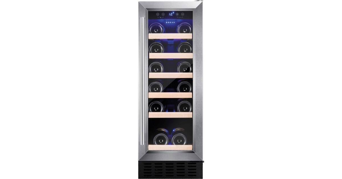 Amica AWC150SS 15cm Stainless Steel Free Standing Under Counter LED Wine Cooler 