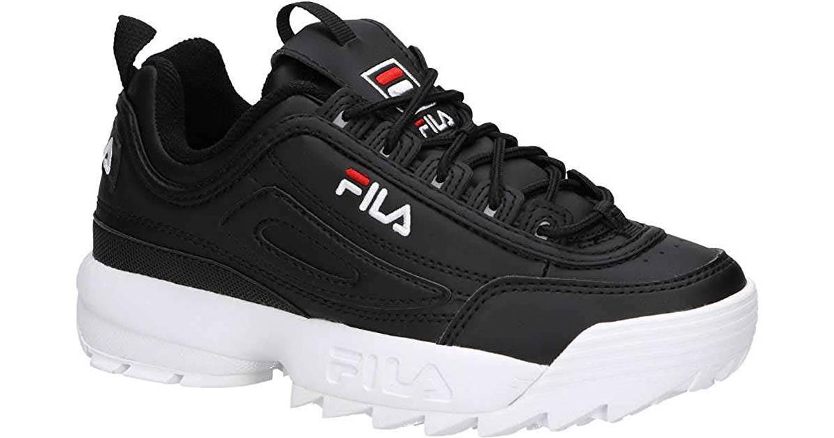 black and white fila sneakers
