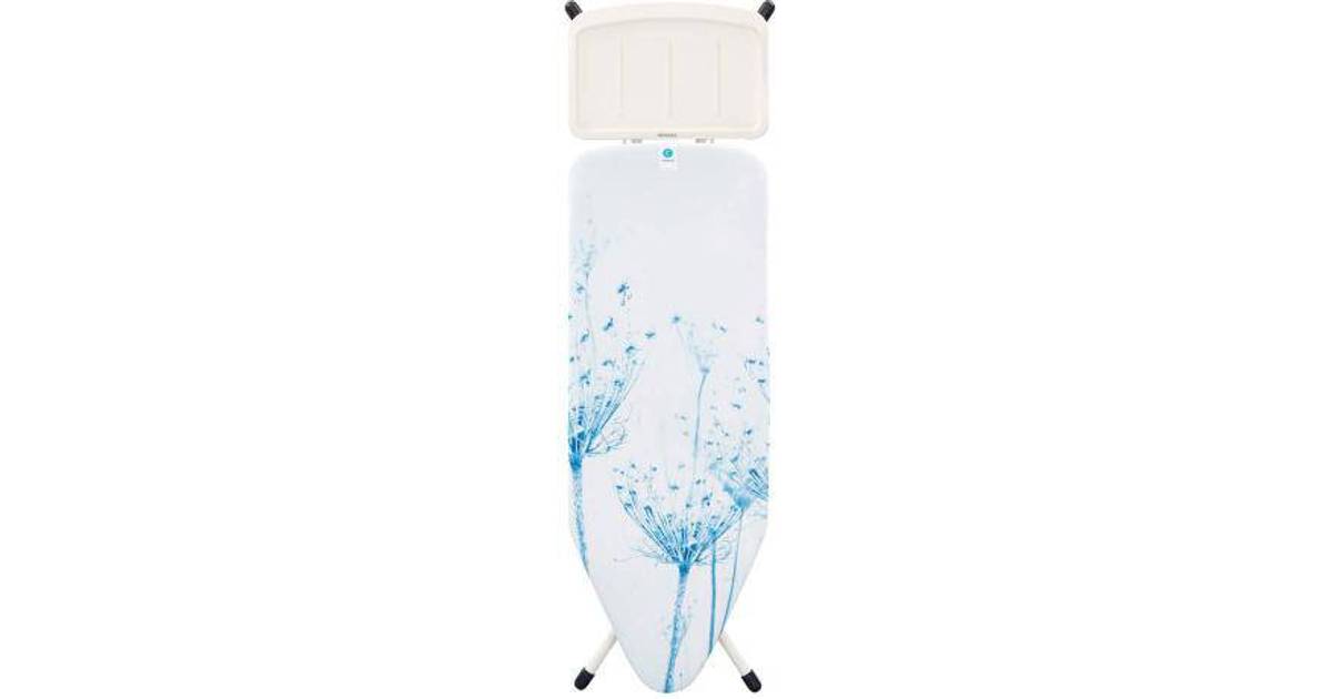 124x45 cm Ironing Board C Foldable XL Unit Brabantia Denim Blue Non-Slip Rubber Feet Cotton Cover with Foam Layer Extra Large Steam Iron Rest Adjustable in Height 