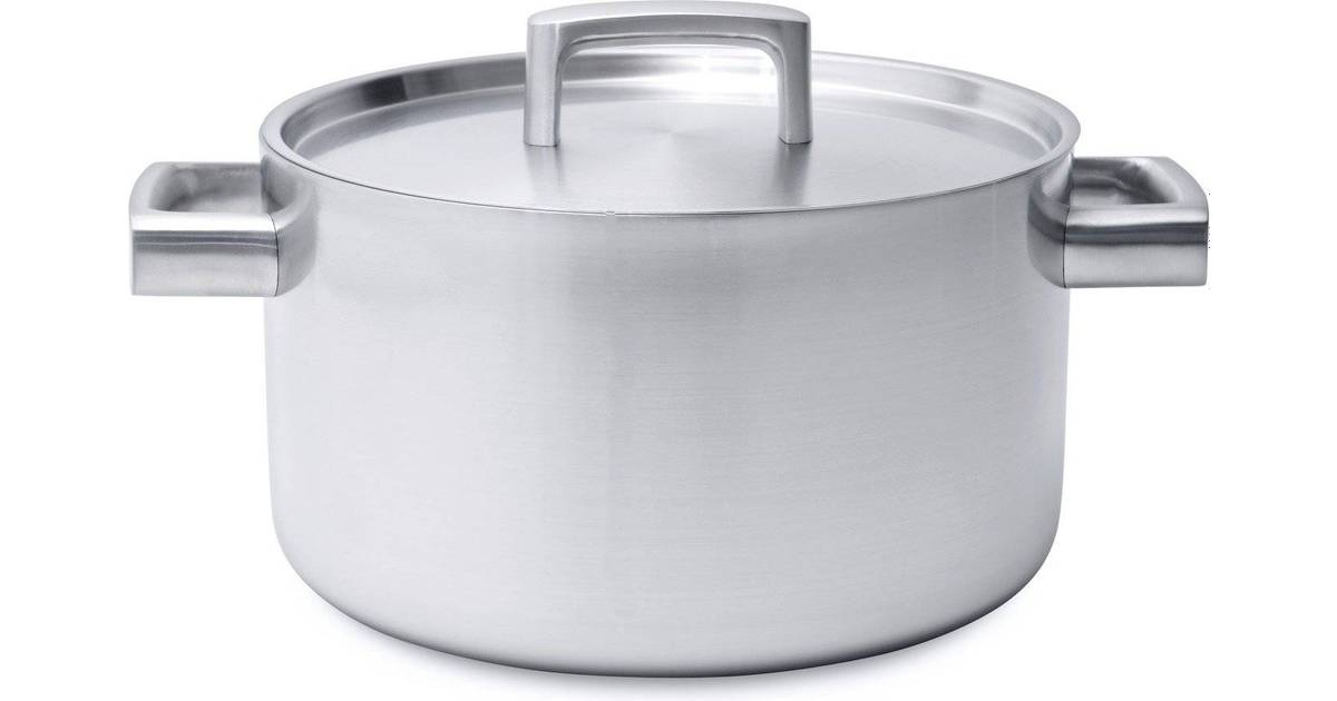 Silver BergHOFF Ron 5 Ply Satin Stainless Steel Stock Pot 32.5 x 27 x 16 cm
