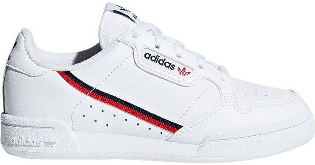 adidas continental 80s junior trainers white scarlet collegiate navy