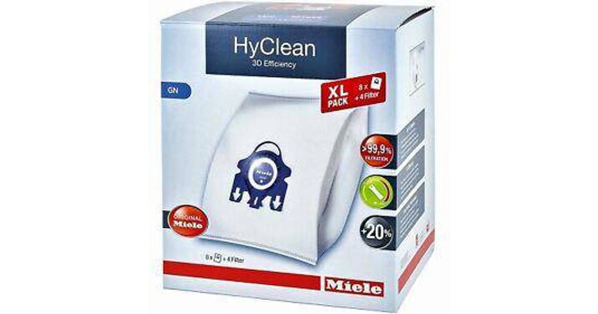 8 x Genuine MIELE GN HyClean 3D Vacuum Cleaner Hoover DUST BAGS & 4 x Filters 