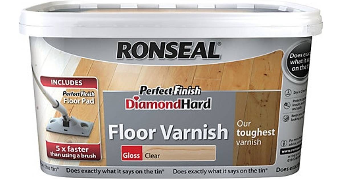 Ronseal Diamond Hard Floor Varnish Wood Protection Transparent 2 5