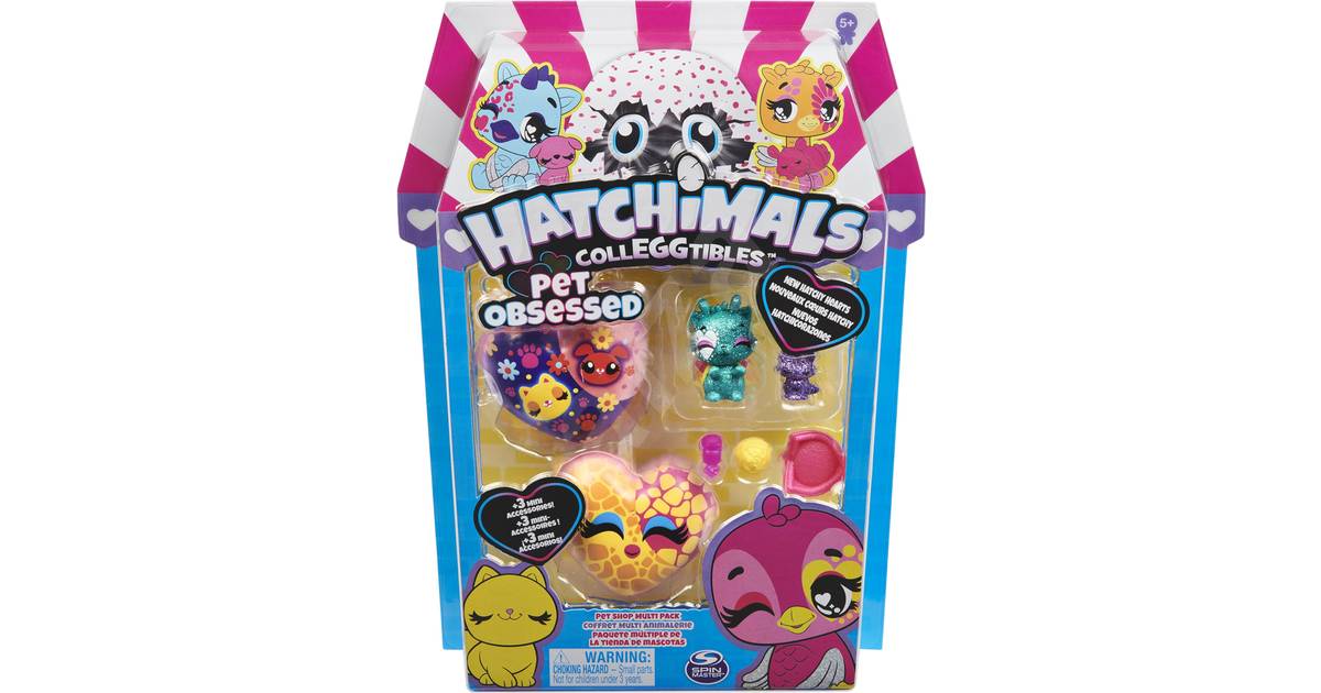 HATCHIMALS COLLEGGTIBLES Pet Obsessed Pet Shop Multi Pack New Hatchy Hearts! 