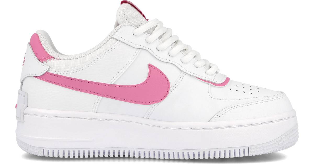 pink and white nike air force 1 shadow