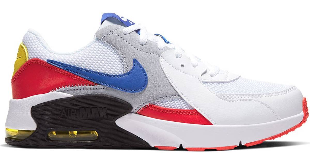 Nike Air Max Excee GS - White/Bright Cactus/Track Red/Hyper Blue ...