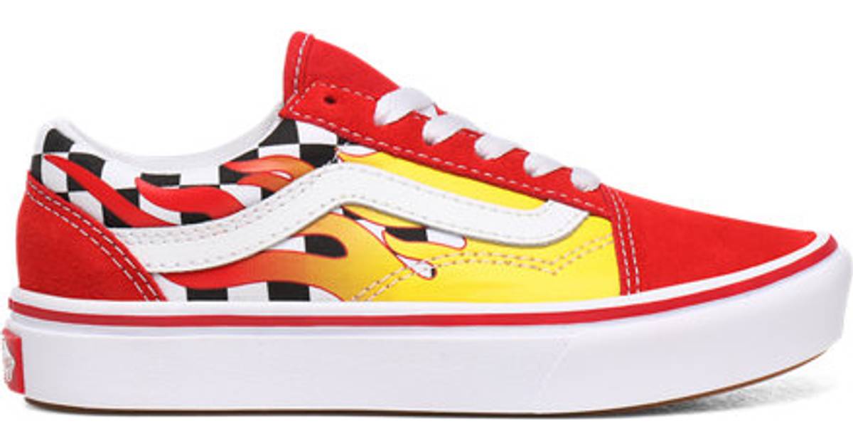 vans checkerboard red flame