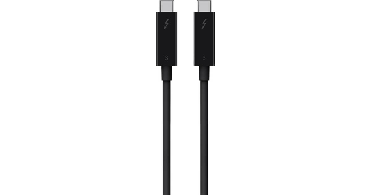 USB-C 2m Negro Belkin-Thunderbolt 3 40 Gbps macho a macho de plomo 