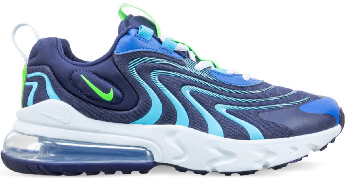 Nike Air Max 270 React Eng Gs Blackened Blue Pure Platinum Team Royal Green Strike Compare Prices