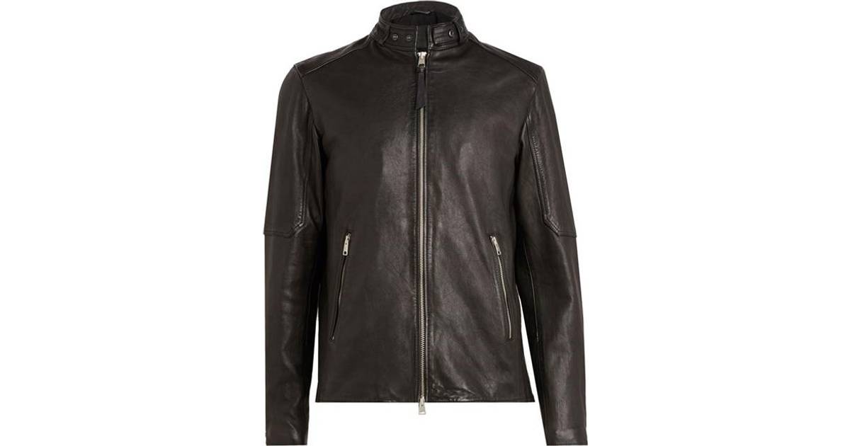 AllSaints Cora Leather Jacket - Jet Black • Compare prices now