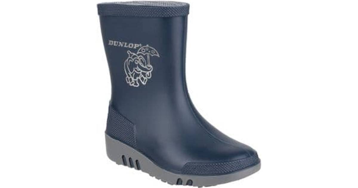 Dunlop Mini Childrens Unisex Elephant Wellington Boots 5 US Toddler Blue//Grey