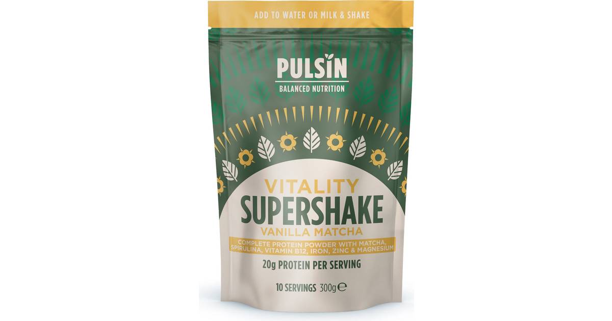 Vegan Pulsin Supershake Vitality Vanilla Protein Blend 300g Plant Based 