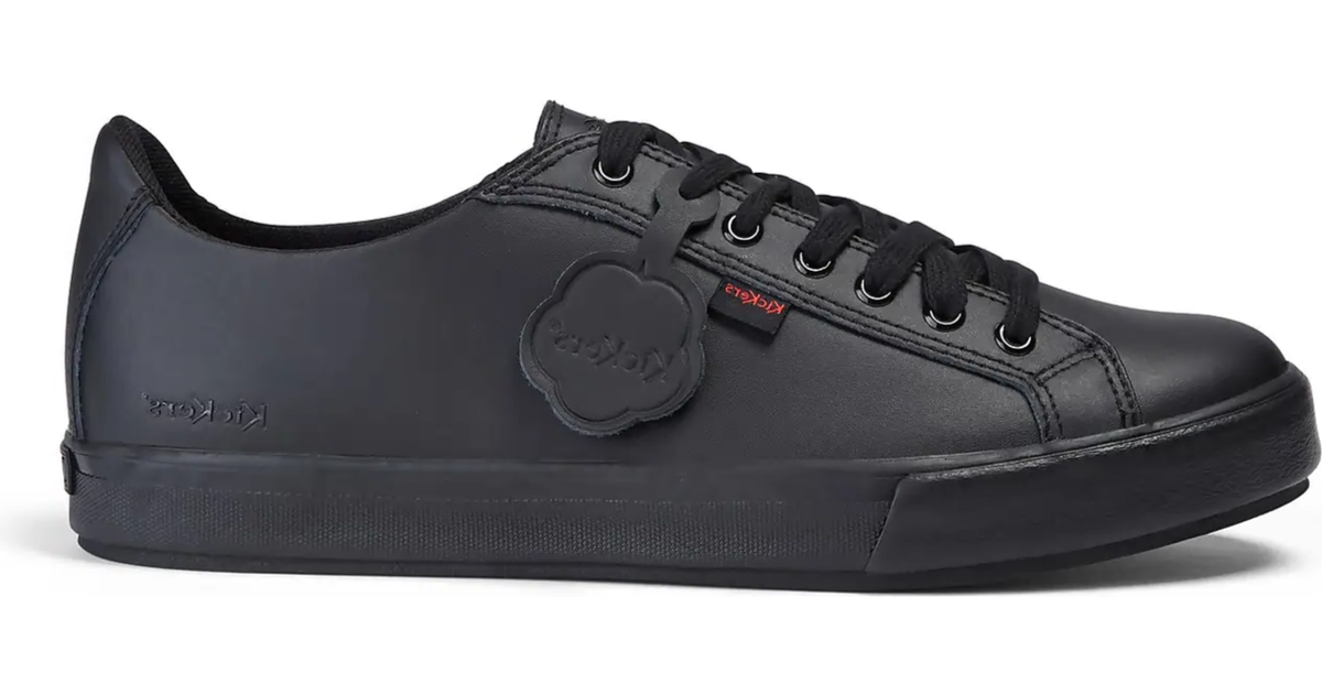 Kickers Black Leather Tovni Lacer Trainers 