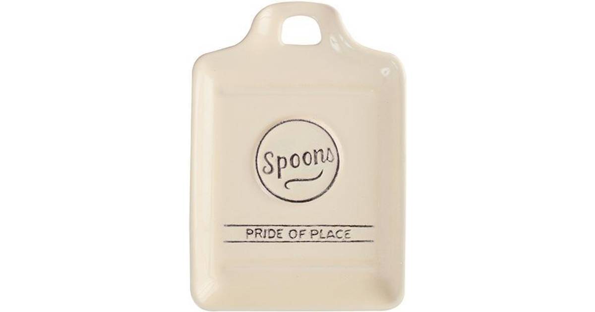 T&G Pride of Place Ceramic Spoon Rest in Green Grey or White Cream 