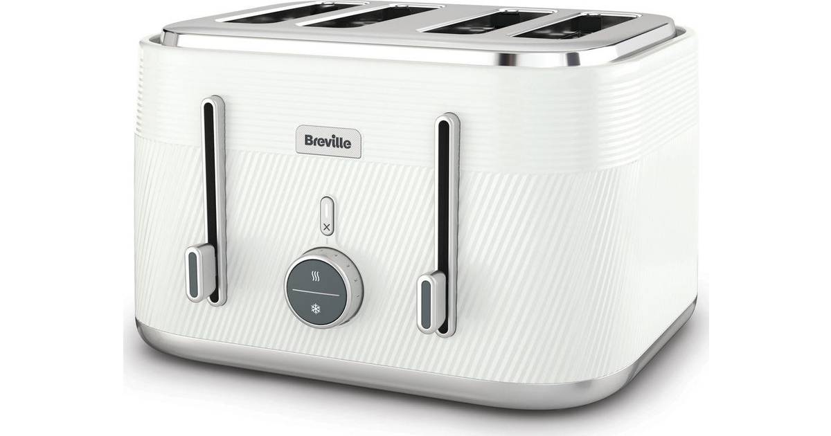 Breville BREVILLE Obliq VTT973 4-Slice Toaster Black & Silver 