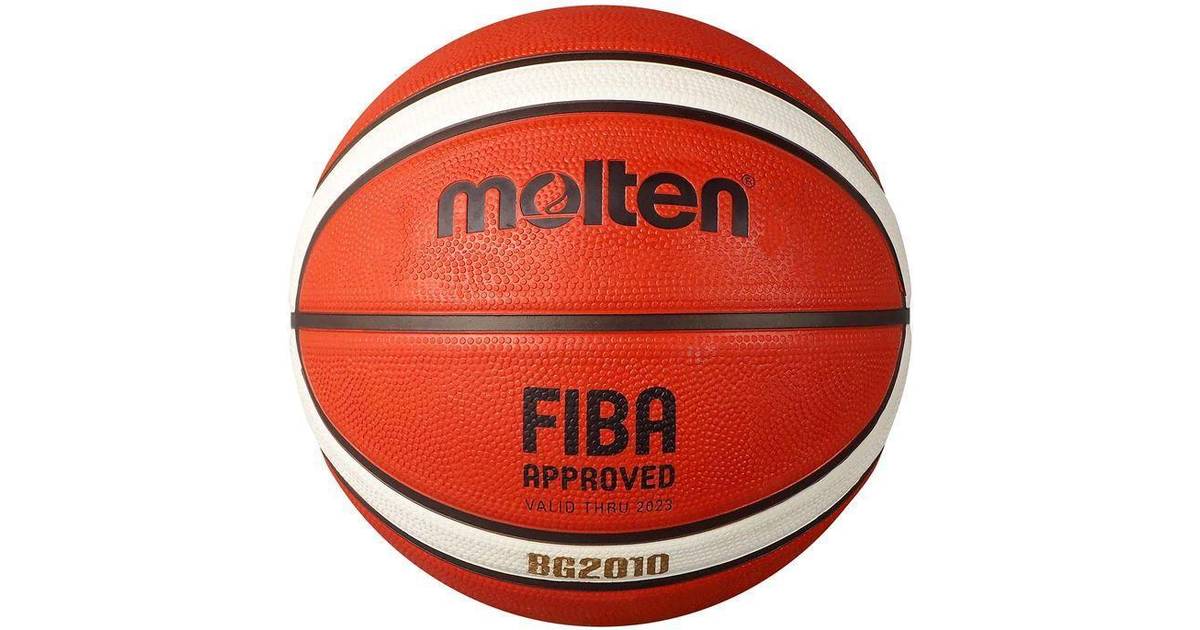 Suitable for Boys Age 14 & Adult Deep Channel Premium Rubber Indoor/Outdoor Orange/Ivory Molten BG2010 Basketball Size 7 FIBA Approved 