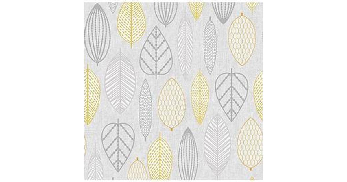 Superfresco Easy Scandi Leaf Wallpaper & Yellow • Price