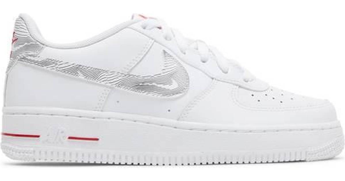 Nike Force 1 Low Topography Swoosh GS - White/Black/University Red • Price »