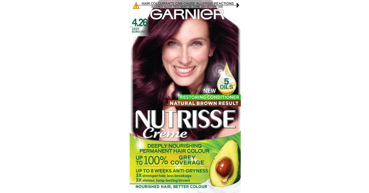Garnier Nutrisse  Deep Burgundy Red Permanent Hair Dye • Price »