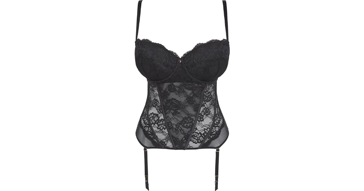 Ann Summers Sexy Lace Planet Basque - Black • Price