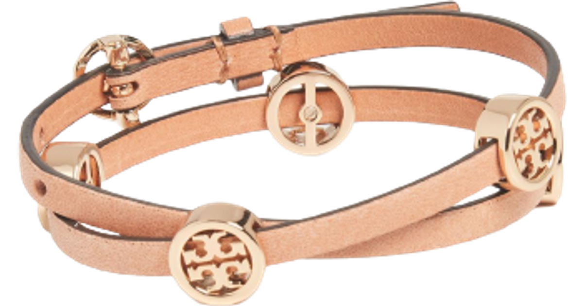 Tory Burch Miller Double-Wrap Bracelet - Brown/Gold • Price »
