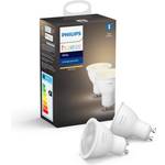 Philips Hue White LED Lamps 5.2W GU10 2-pack