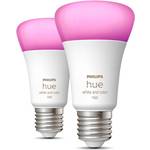 Philips Hue White & Color LED Lamps 9W E27 2-pack