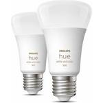 Philips Hue White Color Ambiance LED Lamps 6.5W E27 2-pack