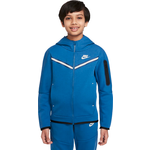 Nike Boy's Sportswear Tech Fleece Full-Zip Hoodie - Dark Marina Blue/Light Bone (CU9223-407)