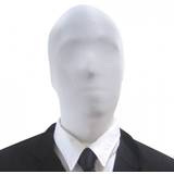 Morph Mask Fancy Dress Morphsuit White Morphmask