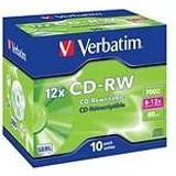 CD Optical Storage Verbatim CD-RW 700MB 12x Jewelcase 10-Pack