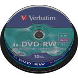 4x - DVD Optical Storage Verbatim DVD-RW 4.7GB 4x Spindle 10-Pack