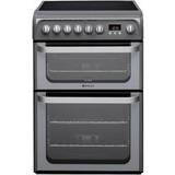 Freestanding Cookers Hotpoint HUE61G Graphite